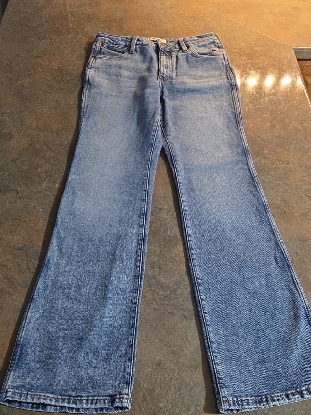 Wrangler Blue High Rise Bootcut Jeans Size 28x34 - Picture 5 of 7